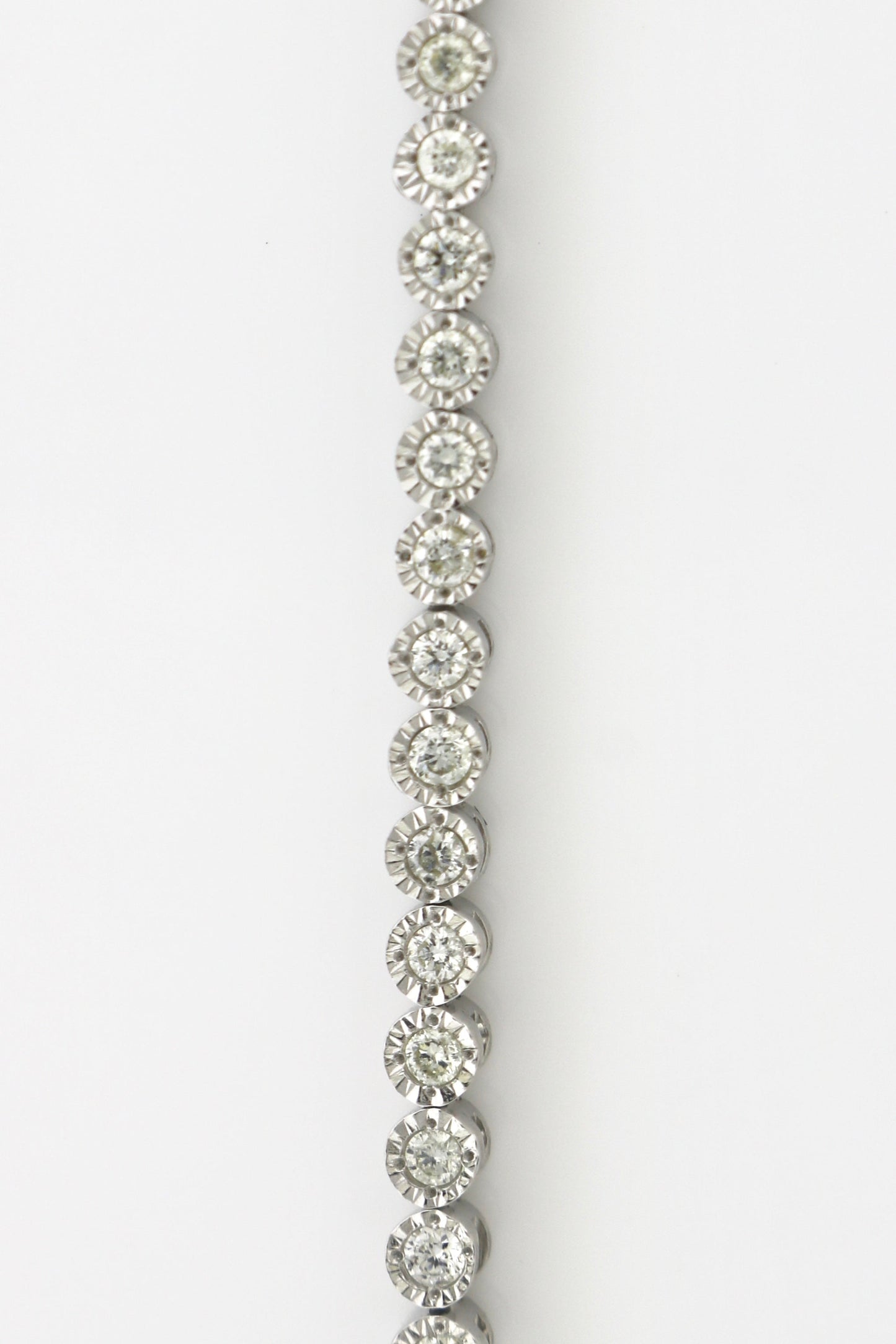 10K White Gold 1CT 68 Diamonds Tennis Bracelet