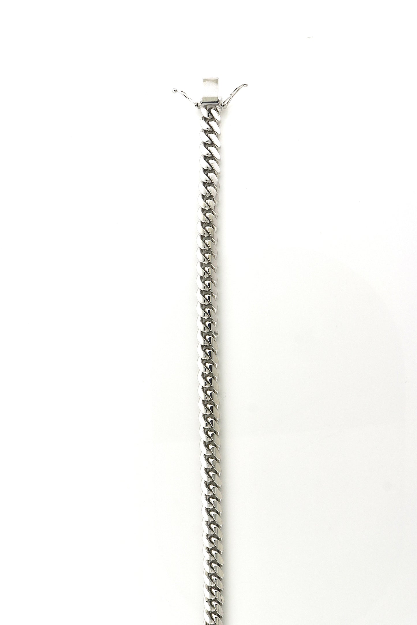 14K White Gold 32.1 Grams Cuban Bracelet