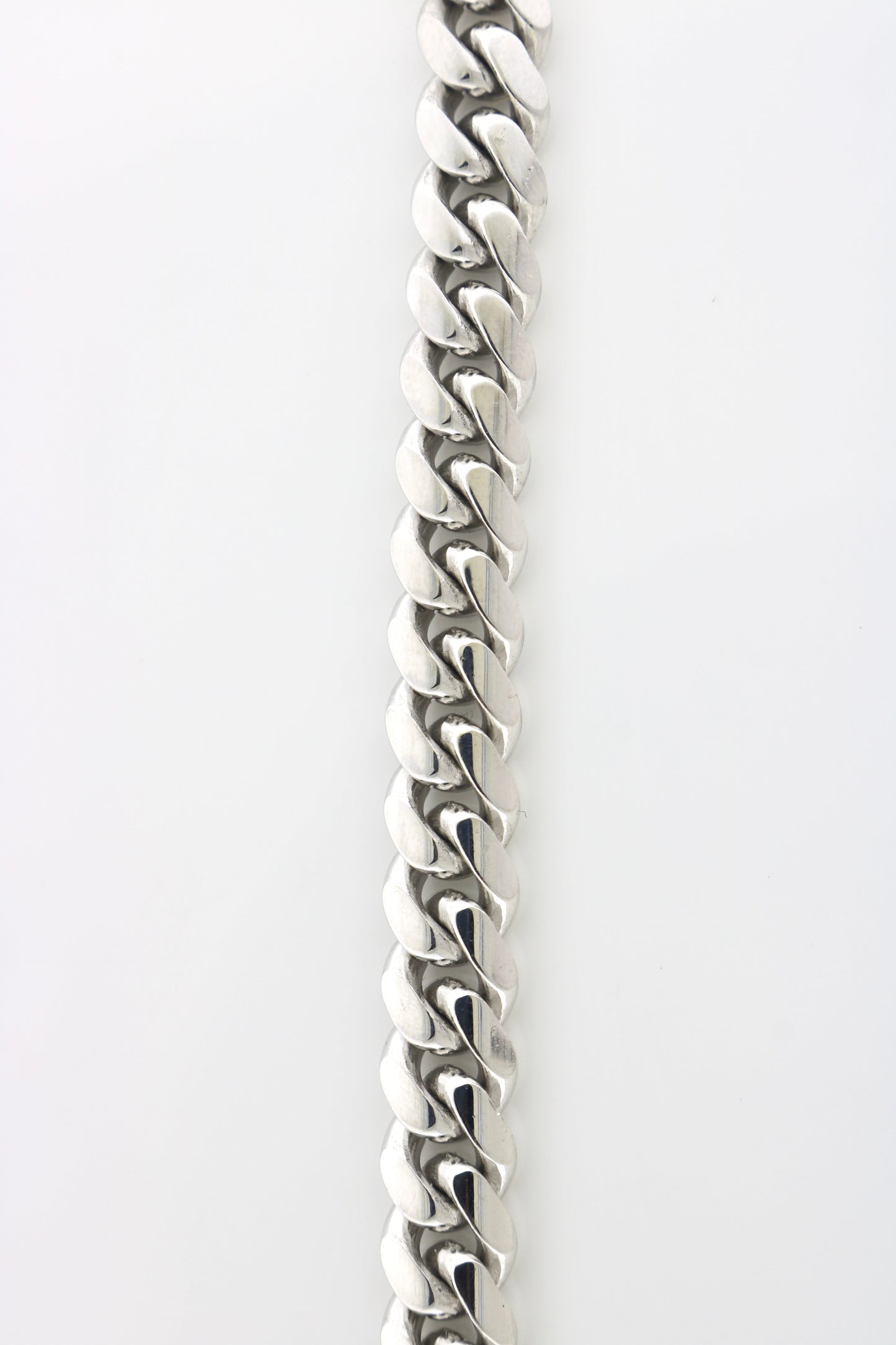14K White Gold 32.1 Grams Cuban Bracelet