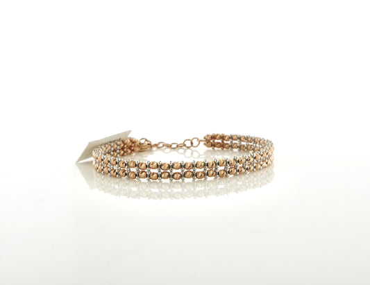 14K Rose Gold  8.4 Grams Fancy Stone Bracelet