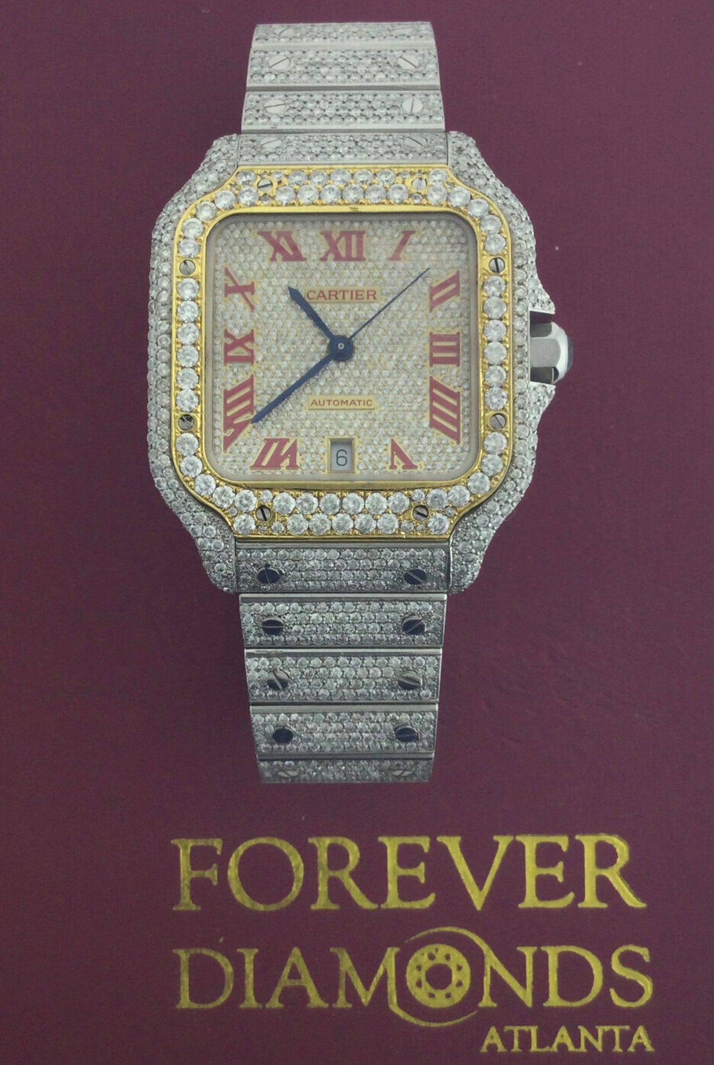 Cartier 40MM stl yg bz all diamonds