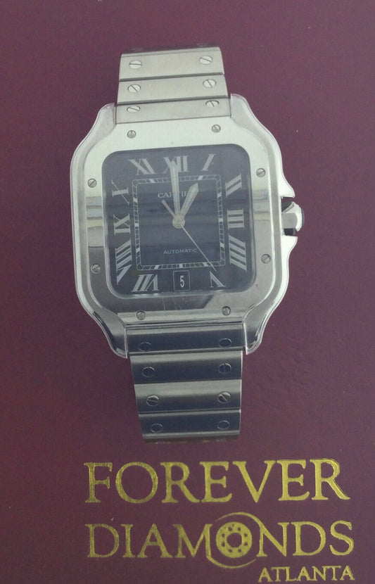 Cartier Cartier Santos Stainless Steel Blue