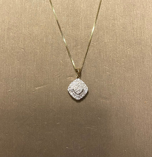 10K Yellow Gold 0.50CT 1.35GM Pendant With Chain