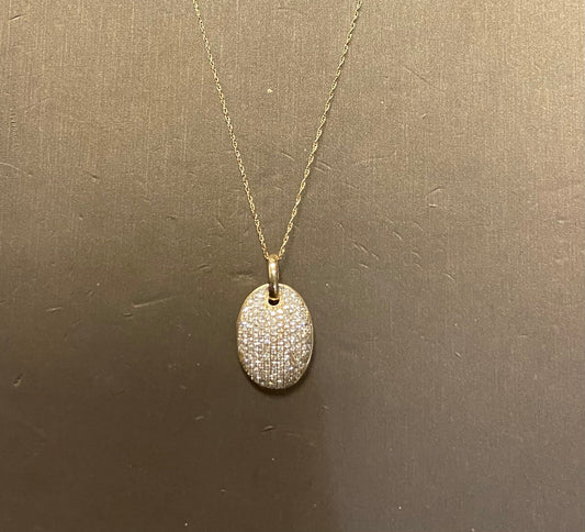 0.74CTW Rounds Pave Pendant