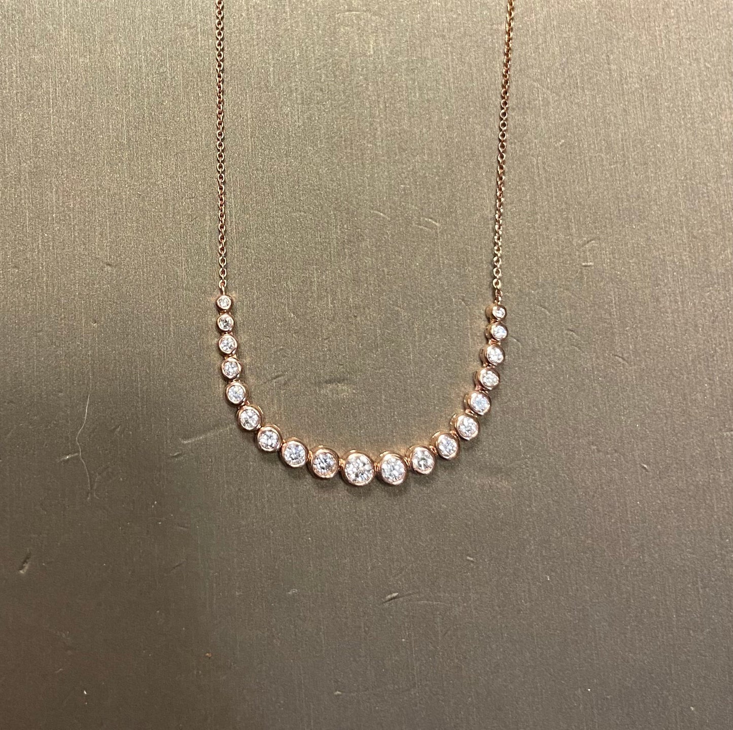 14K Rose Gold 1CTW 16" Necklace