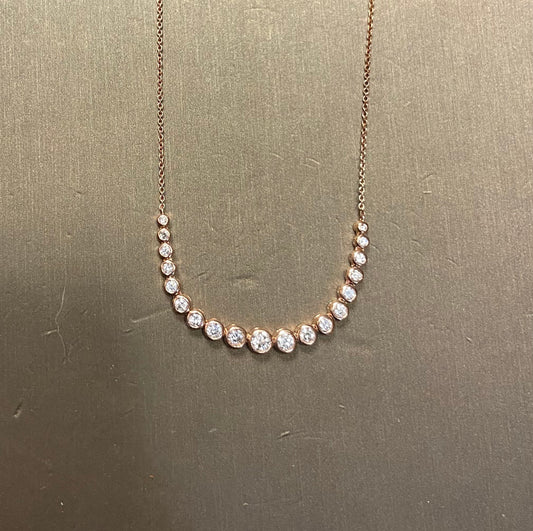 14K Rose Gold 1CTW 16" Necklace