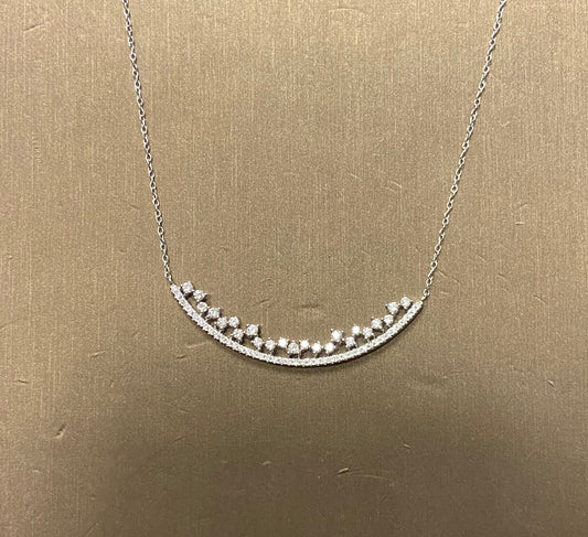 14K White Gold 0.70CT 17" Necklace