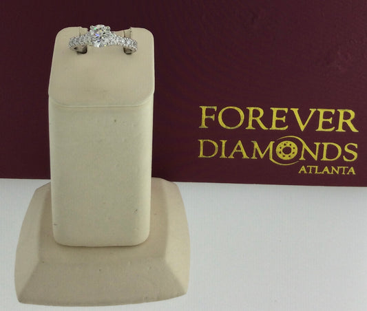 18K White Gold 1 Carat Center Stone 1.95CTW Diamond Ring