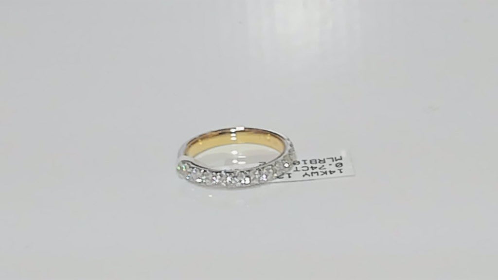 **M S Gems 0.74ctw Lab Diamond 14K Gold Engagement Band**