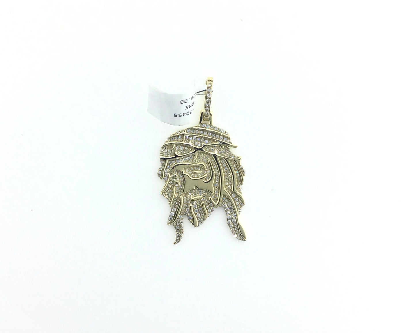 10K Yellow Gold 0.90CT Jesus Charm