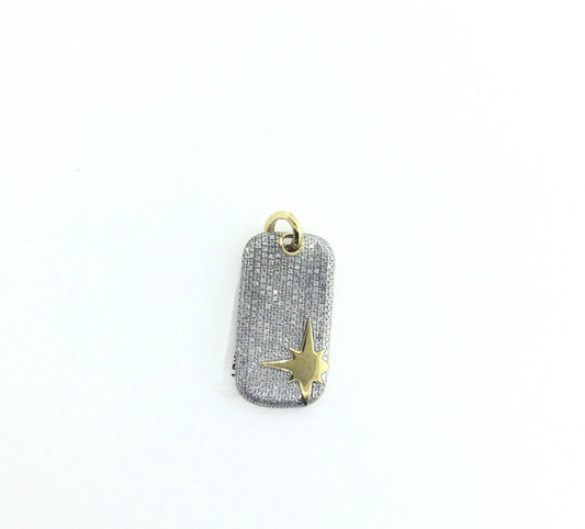 10K Yellow Gold 0.75CT Diamond Charm