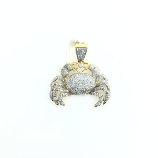 10K Yellow Gold 1.50CT Crab Charm