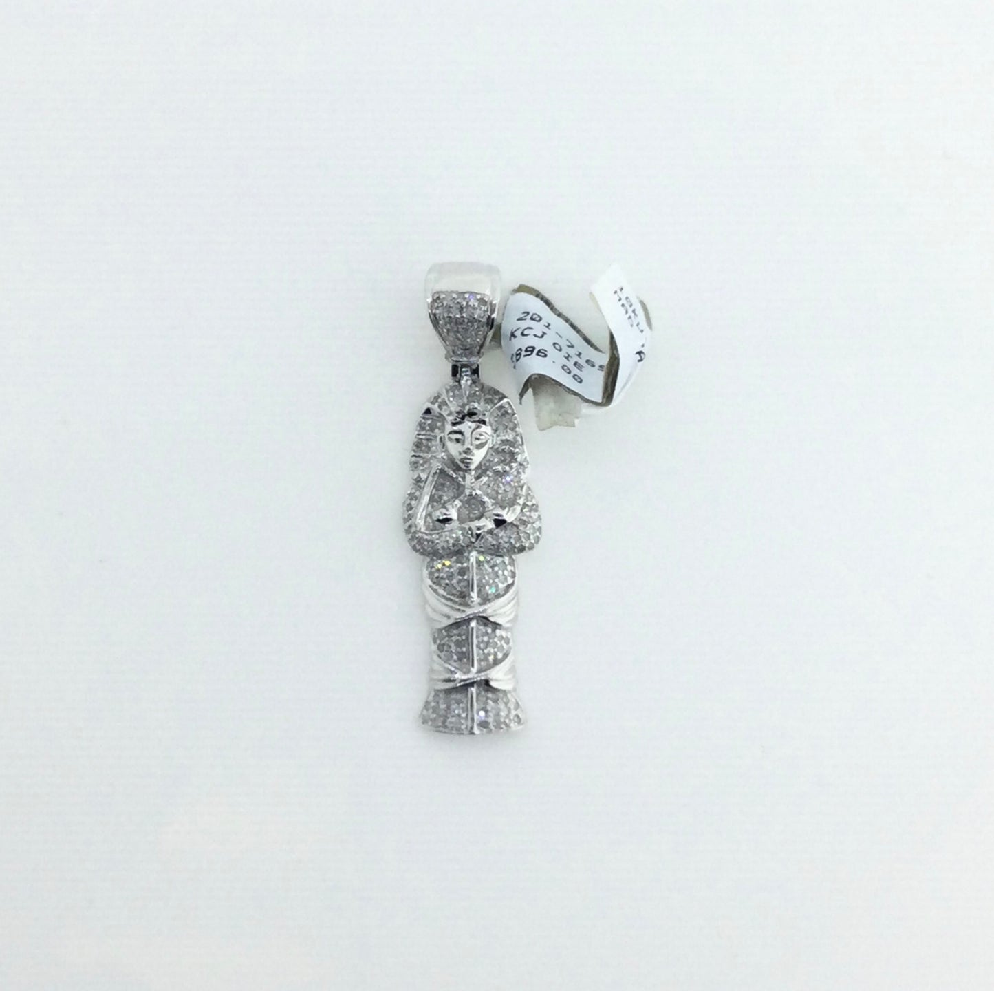 10K White Gold 0.38CT Mad Ta Charm