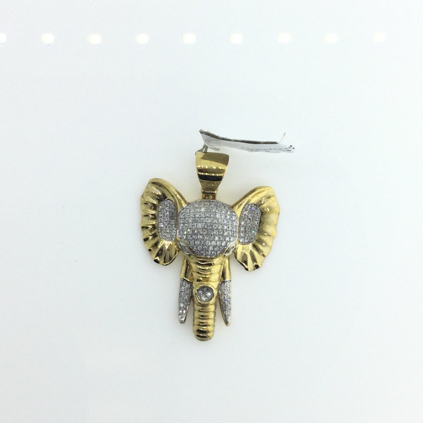 10K Yellow Gold 0.87CT Elephant Charm