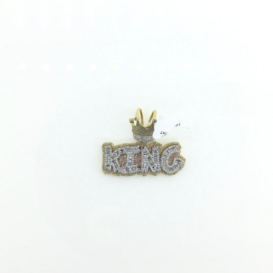 10K Yellow Gold 1.75CT "KING" Charm