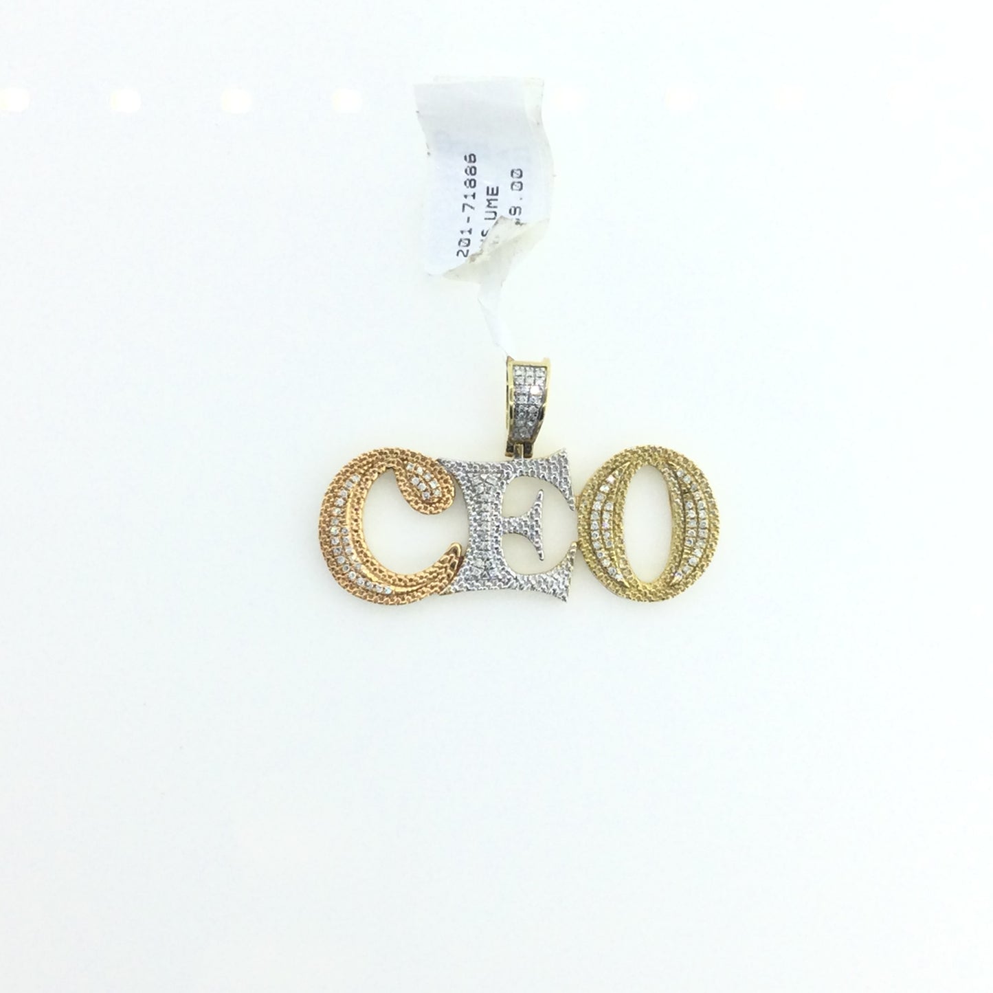 10K Yellow Gold Tri Color 0.25CT CEO Charm