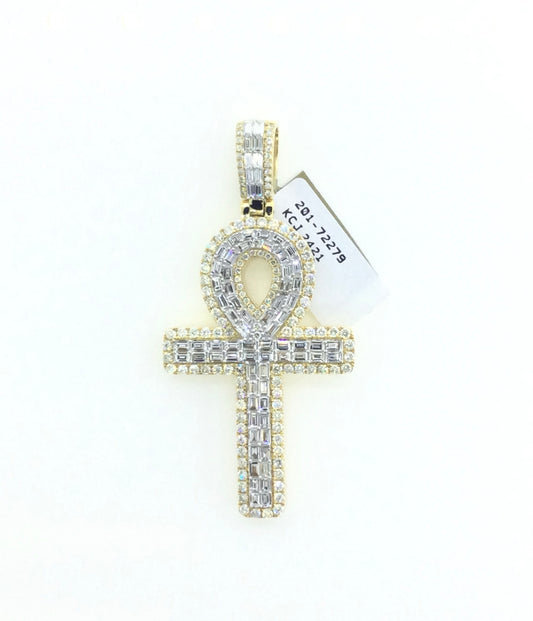 10K Yellow Gold 3.40CT Ankh Charm