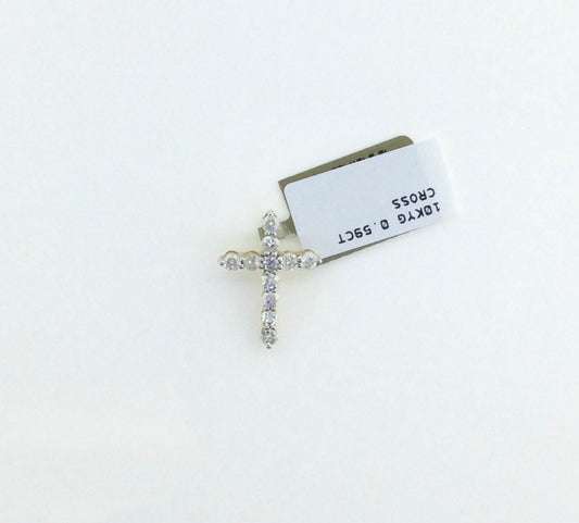 10K Yellow Gold 0.59CT Cross Charm