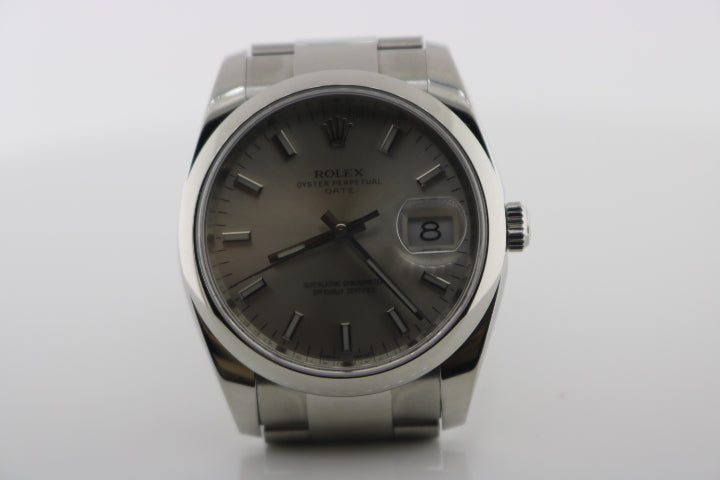 **Rolex 41mm Stainless Steel Grey Dial Oyster Bracelet Watch**