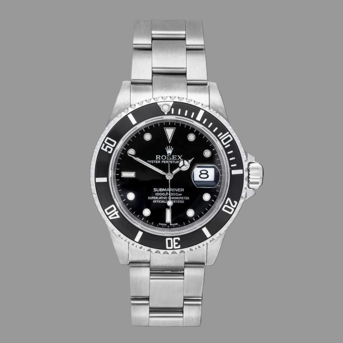 **Rolex Submariner Date Stainless Steel Black Dial Men's Watch**