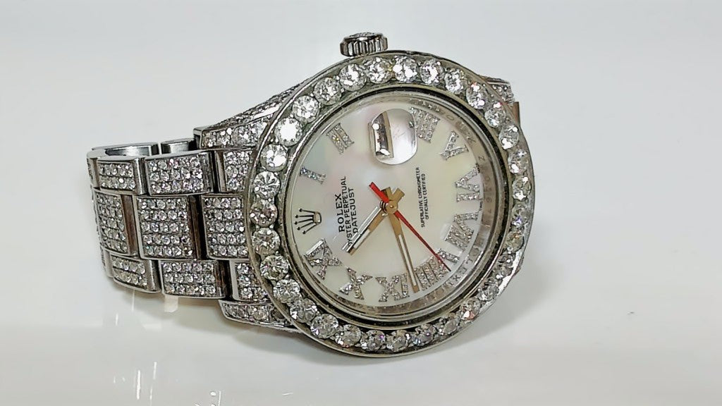 **Rolex Datejust 36mm 20ctw Diamonds Mother of Pearl 5ct Bezel**