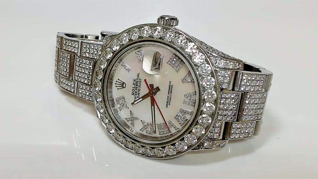 **Rolex Datejust 36mm 20ctw Diamonds Mother of Pearl 5ct Bezel**