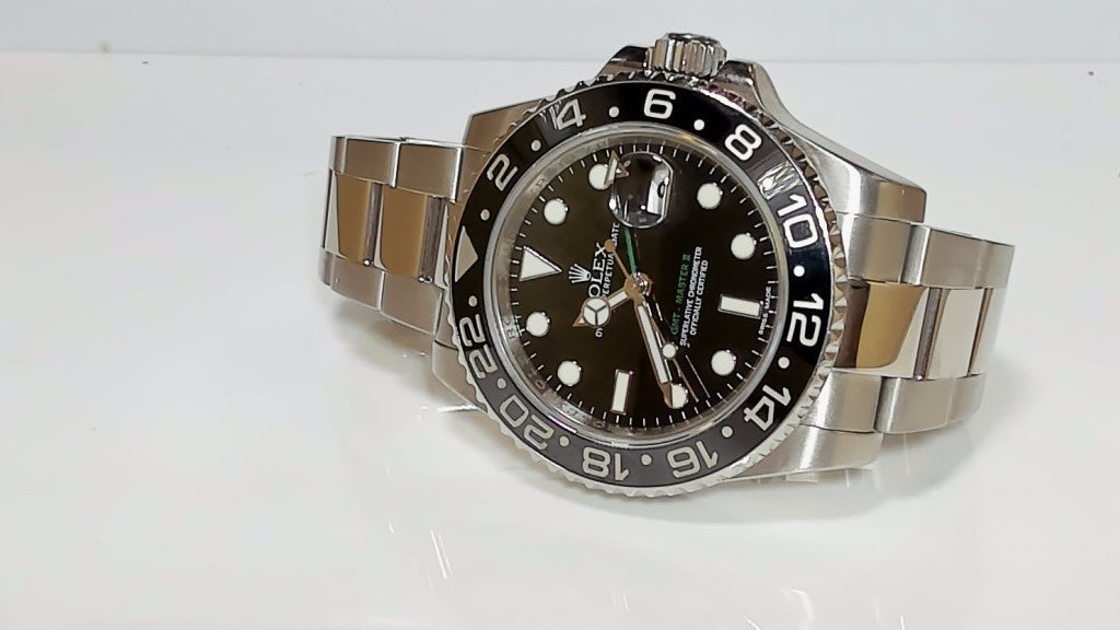 **Rolex GMT-Master II STL Black Dial Stainless Steel Men's Watch**