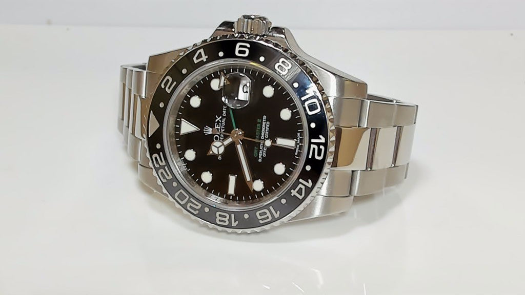 **Rolex GMT-Master II STL Black Dial Stainless Steel Men's Watch**
