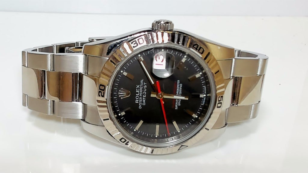 **Rolex Datejust Turn-O-Graph 36mm 116264 "Thunderbird" Black Dial**