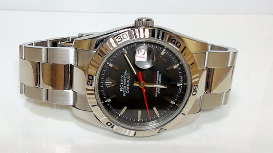 **Rolex Datejust Turn-O-Graph 36mm 116264 "Thunderbird" Black Dial**