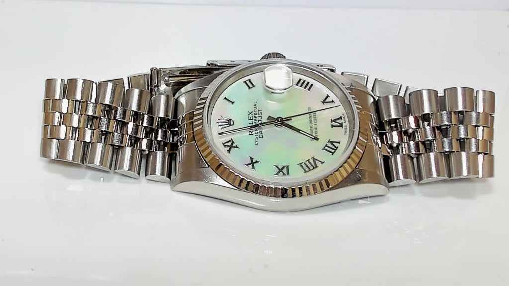 **Rolex Datejust 36mm Mother of Pearl Dial Steel Fluted Bezel**