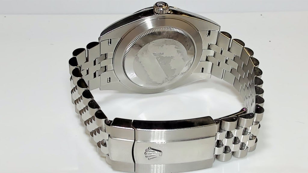 **Rolex Datejust 41 Blue Sunray Dial Fluted Bezel Jubilee Watch**