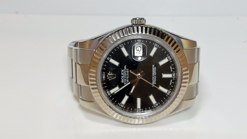 **Rolex Datejust II 41mm Black Dial 116334 Box and Papers**
