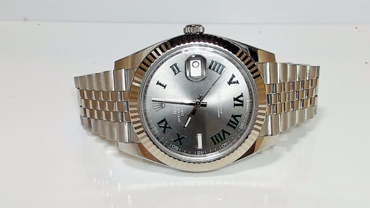 **Rolex Datejust 41 Wimbledon Dial 126334 Fluted Jubilee Box Papers**