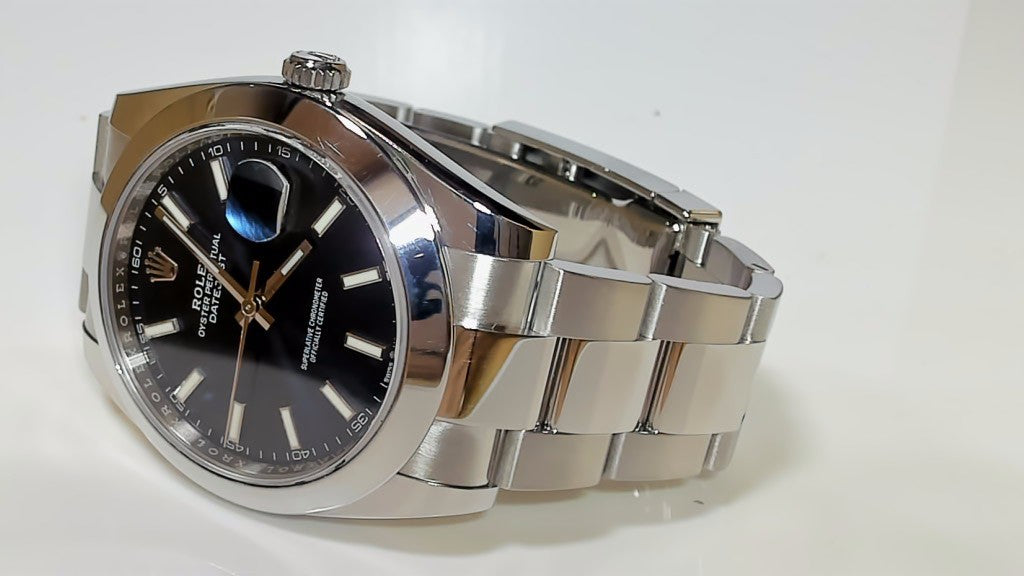 **Rolex Datejust 41 Blue Dial 126300 Smooth Bezel Oystersteel Watch**