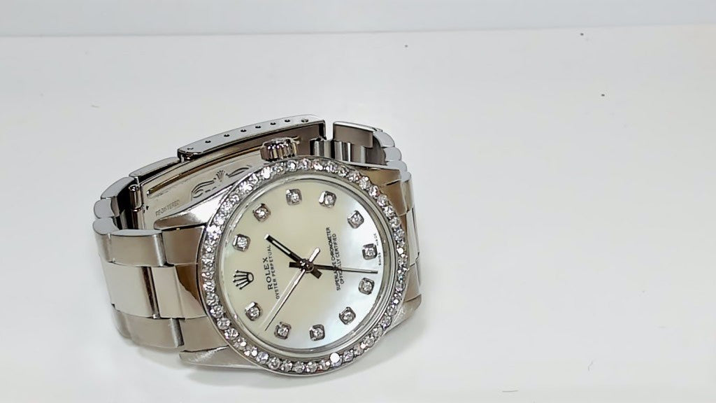 **Rolex Datejust 31mm SS Mother of Pearl Diamond Dial Bezel**
