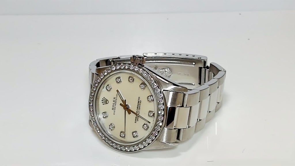 **Rolex Datejust 31mm SS Mother of Pearl Diamond Dial Bezel**