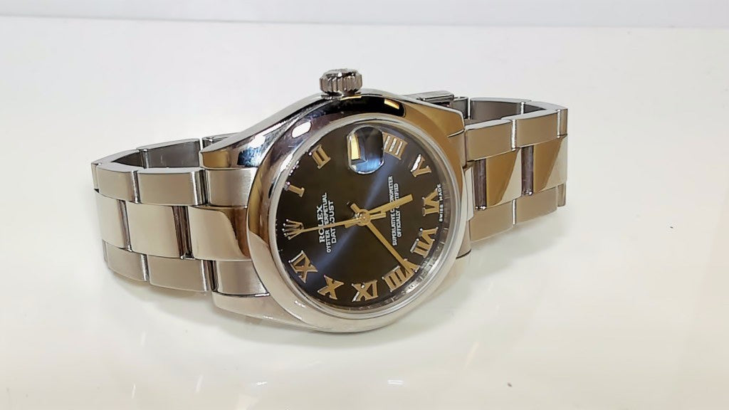 Rolex Datejust 31mm Blue Roman Dial Stainless Steel Oyster Watch