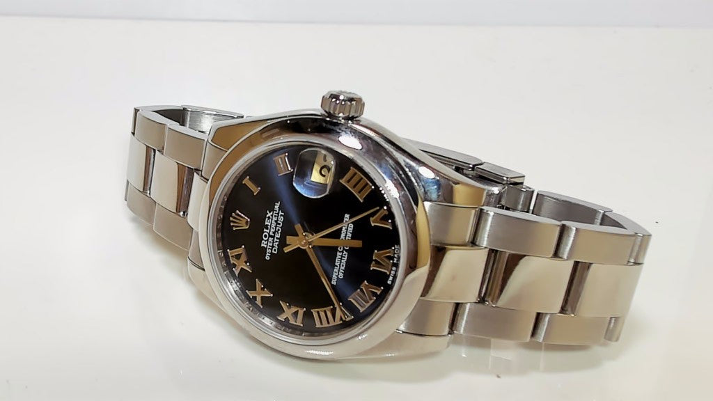 Rolex Datejust 31mm Blue Roman Dial Stainless Steel Oyster Watch