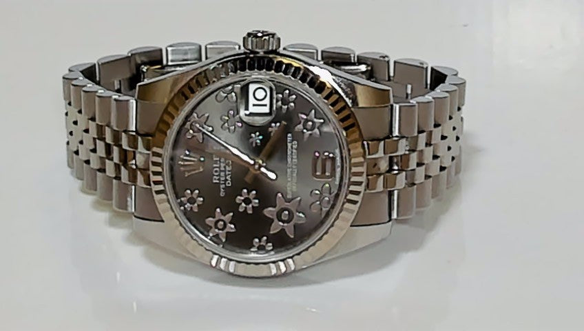 **Rolex Datejust 28mm 178274 Stainless Steel Floral Dial Jubilee Bracelet**