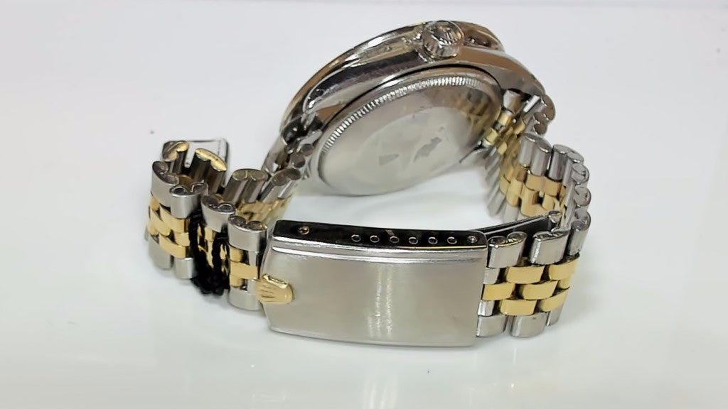 **Rolex Datejust 36mm Two-Tone Mother of Pearl Diamond Bezel Watch**