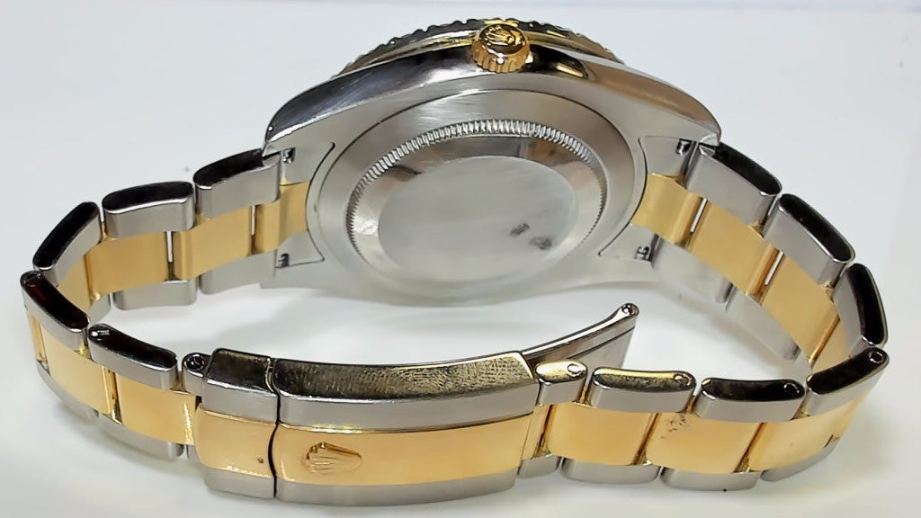 **Rolex Datejust II 41mm Diamond Bezel Two-Tone Champagne Roman Dial**