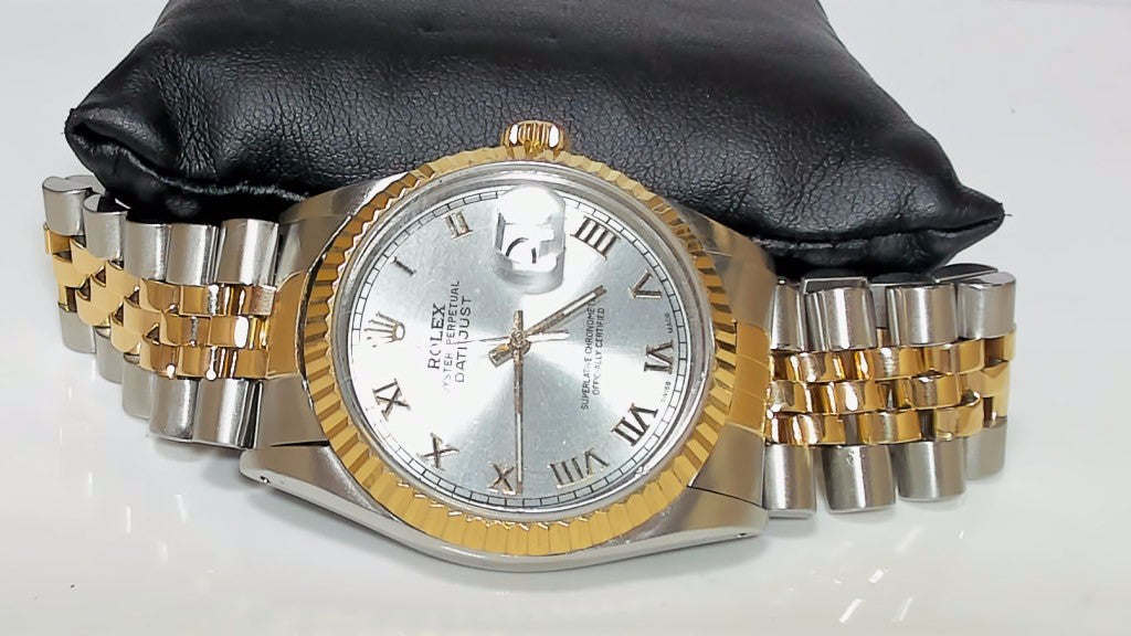 **Rolex Datejust 36mm Two-Tone Grey Roman Dial Jubilee Bracelet**