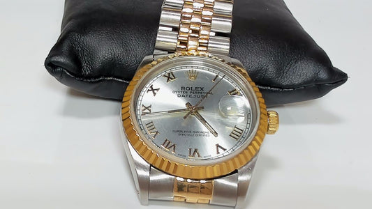 **Rolex Datejust 36mm Two-Tone Grey Roman Dial Jubilee Bracelet**