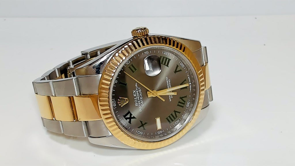 **Rolex Datejust 41 126333 Wimbledon Dial Two-Tone Box &amp; Papers**