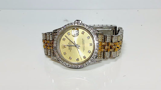 Rolex Datejust 31mm Ladies Mother of Pearl Iced Out Diamonds