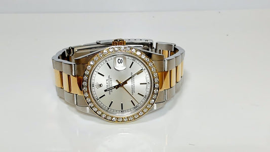 **Rolex Datejust 31mm Ladies Two-Tone Diamond Bezel Oyster Bracelet**