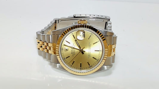 **Rolex Datejust 31mm 68273 Two-Tone Champagne Dial Jubilee Box Papers**