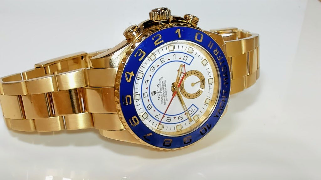 **Rolex Yacht-Master II 116688 18K Yellow Gold White Dial**