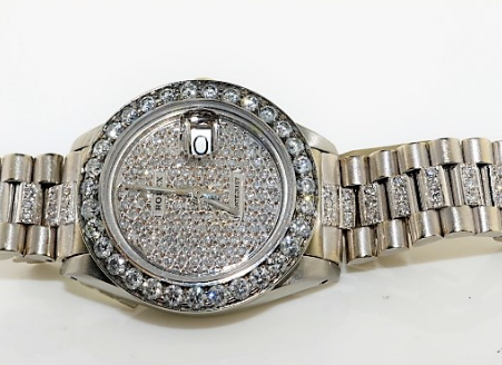 Rolex Datejust 31MM Diamond Pave Dial 14K Gold Diamond Band